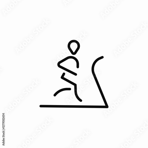 running treadmill icon sign vector