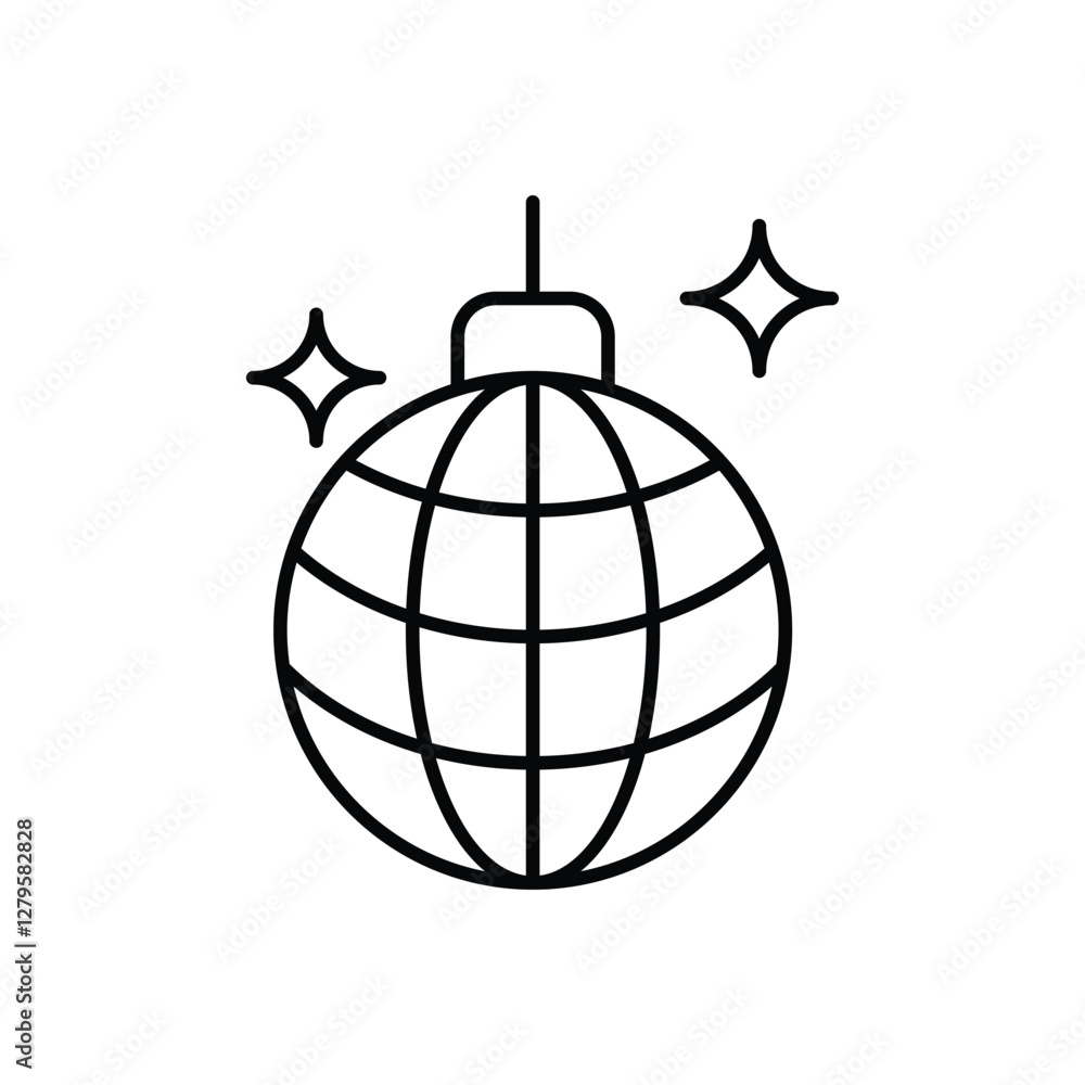 Disco Bulb vector icon Disco Bulb vector icon