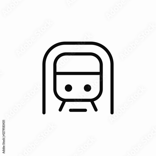 train tunnel icon sign vector