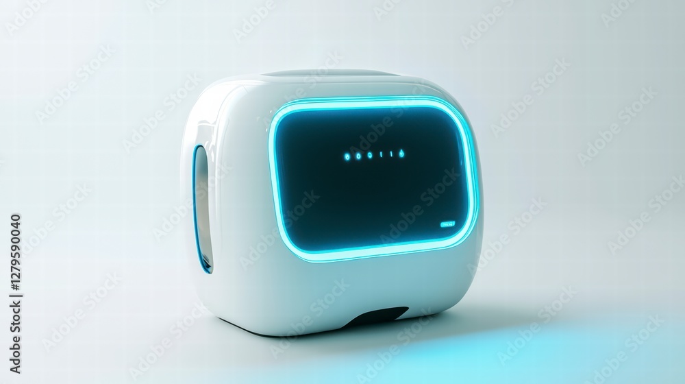 Futuristic Tech Cube: A sleek, modern tech cube with a vibrant neon blue glow, showcasing cutting-edge design and innovation, embodies the future of technology. Futuristic Tech Cube: A sleek, modern tech cube with a vibrant neon blue glow, showcasing cutting-edge design and innovation, embodies the future of technology.