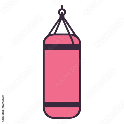 Fitness punching bag icon