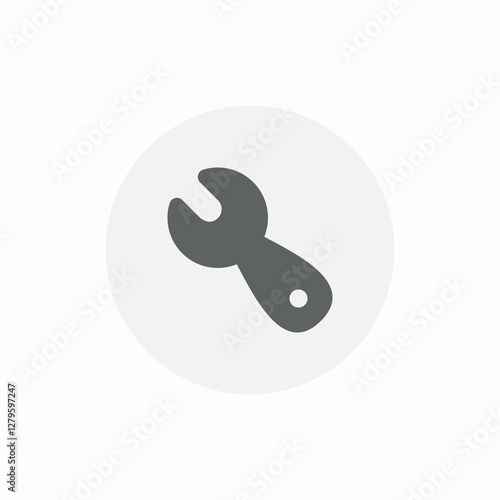 wrench fix icon sign vector