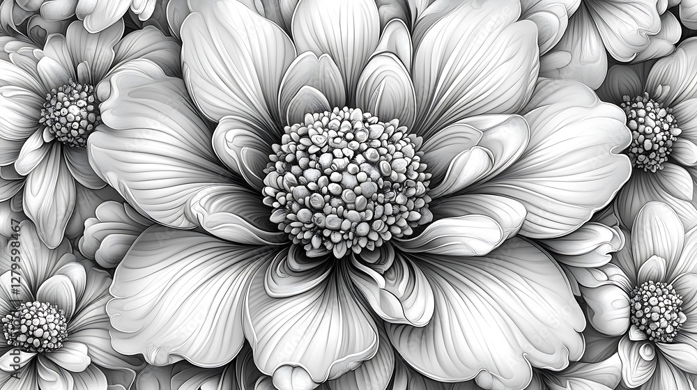 Beautiful black and white floral art high resolution hd image Beautiful black and white floral art high resolution hd image