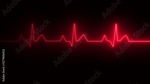 Wallpaper Mural Abstract heartbeat and pulse rate signal technology animation background Torontodigital.ca