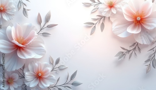 soft floral composition for elegant cards