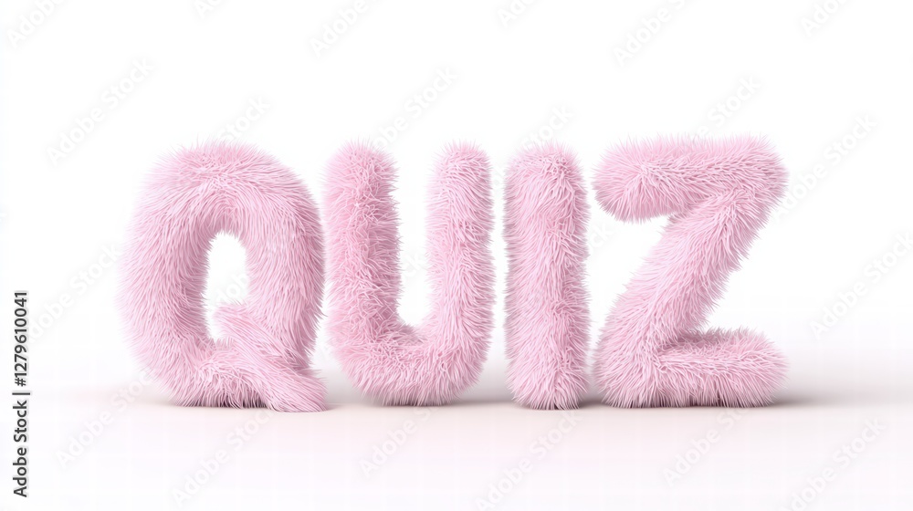 Soft Quiz: Captivating, fluffy, pink letters spell out Soft Quiz: Captivating, fluffy, pink letters spell out