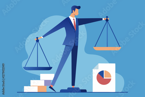 business man with scales