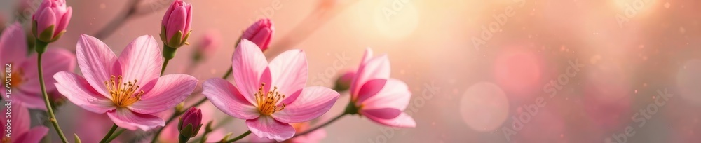 Soft pink petals swaying gently in the breeze, peaceful scene, floral arrangement, pink flowers Soft pink petals swaying gently in the breeze, peaceful scene, floral arrangement, pink flowers