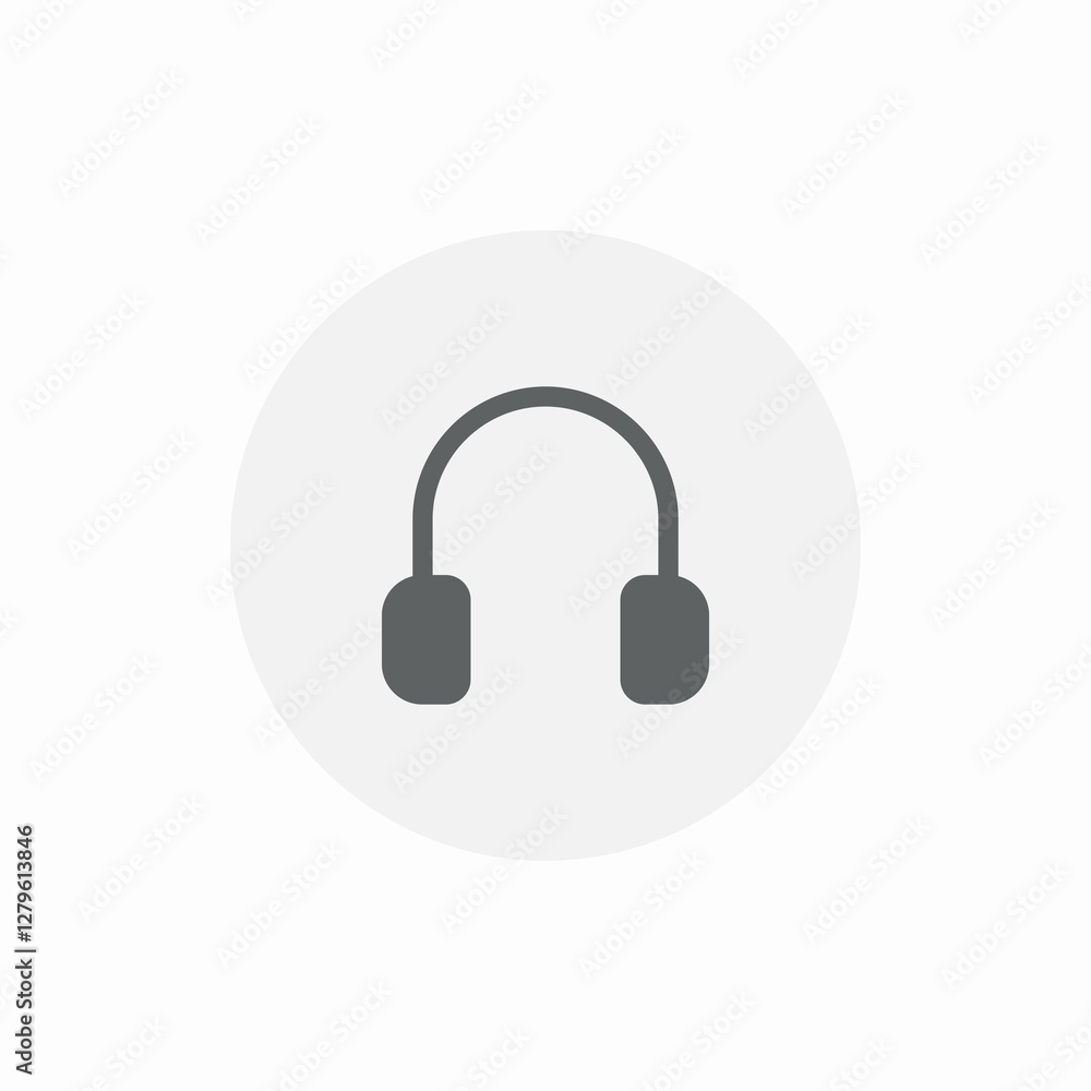 headset use icon sign vector headset use icon sign vector