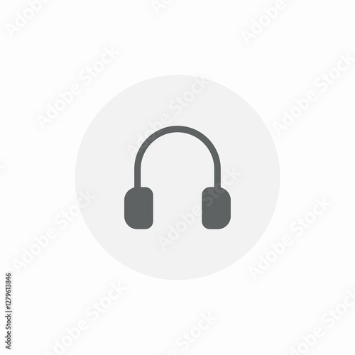 headset use icon sign vector