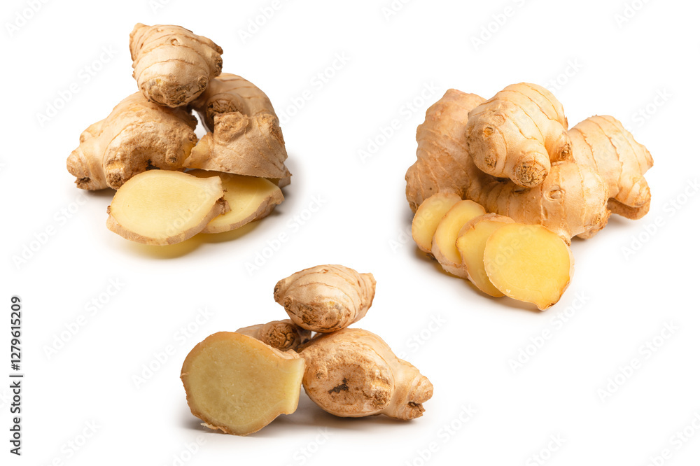 Ginger root isolated on white background. Ginger root isolated on white background.