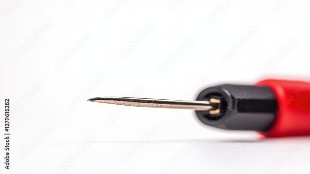 A close-up view shows a sharp tool designed for detailed tasks in a well-lit environment A close-up view shows a sharp tool designed for detailed tasks in a well-lit environment