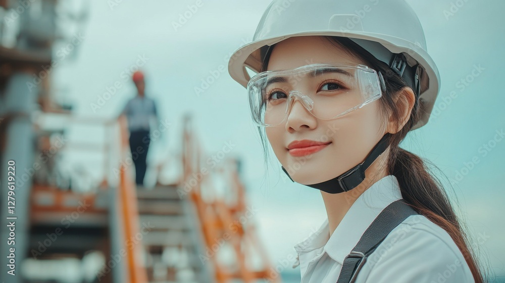 A group of professionals, donning safety gear, focused on monitoring and maintaining gas pipelines and industrial machinery at a gas plant A group of professionals, donning safety gear, focused on monitoring and maintaining gas pipelines and industrial machinery at a gas plant