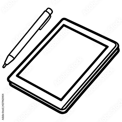 Simple tablet with stylus pen
