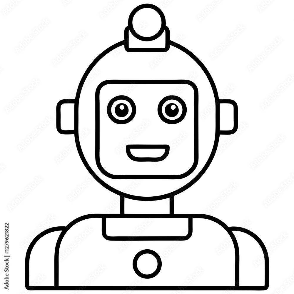 Minimalist AI chatbot icon