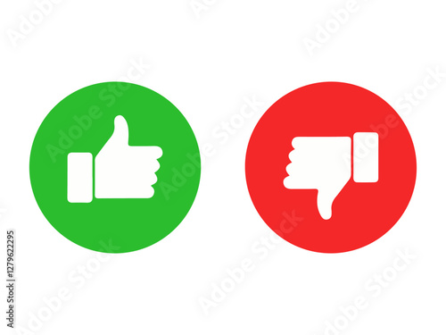 thumbs up and down buttons