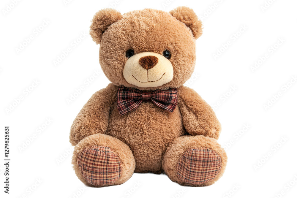 Obraz premium Stuffed bear sitting with a friendly expression
