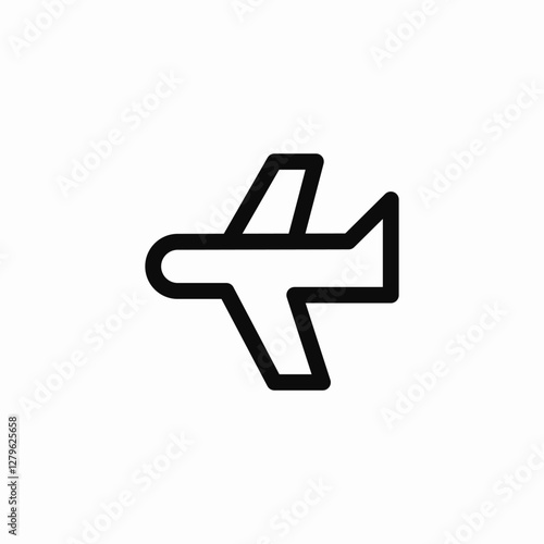plane flight icon sign vector