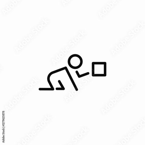reach box icon sign vector