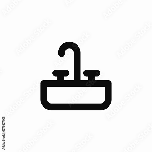 tap sink icon sign vector