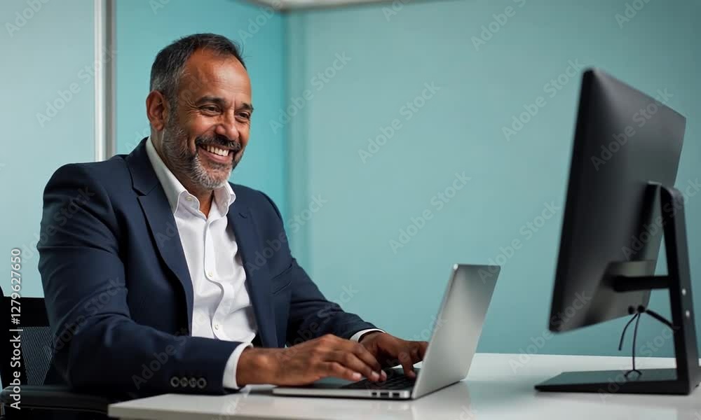 Man with Disability Smiling While Using Wheelchair Man with Disability Smiling While Using Wheelchair