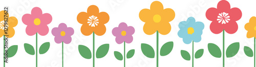 fleurs multicolore 