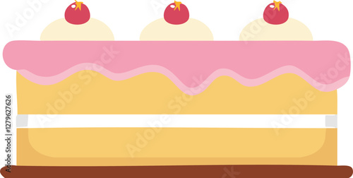 gâteau à la crème avec des cerises 