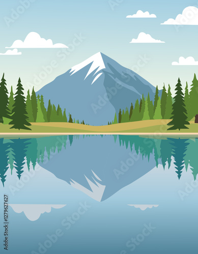 paysage de randonnée en montagne 