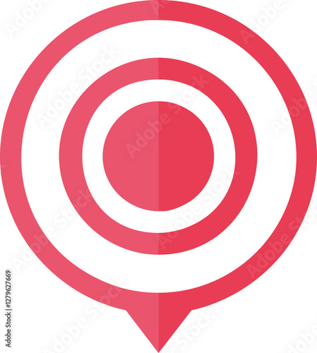 cible rouge de position