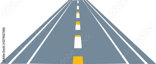 une route à 2 voies 