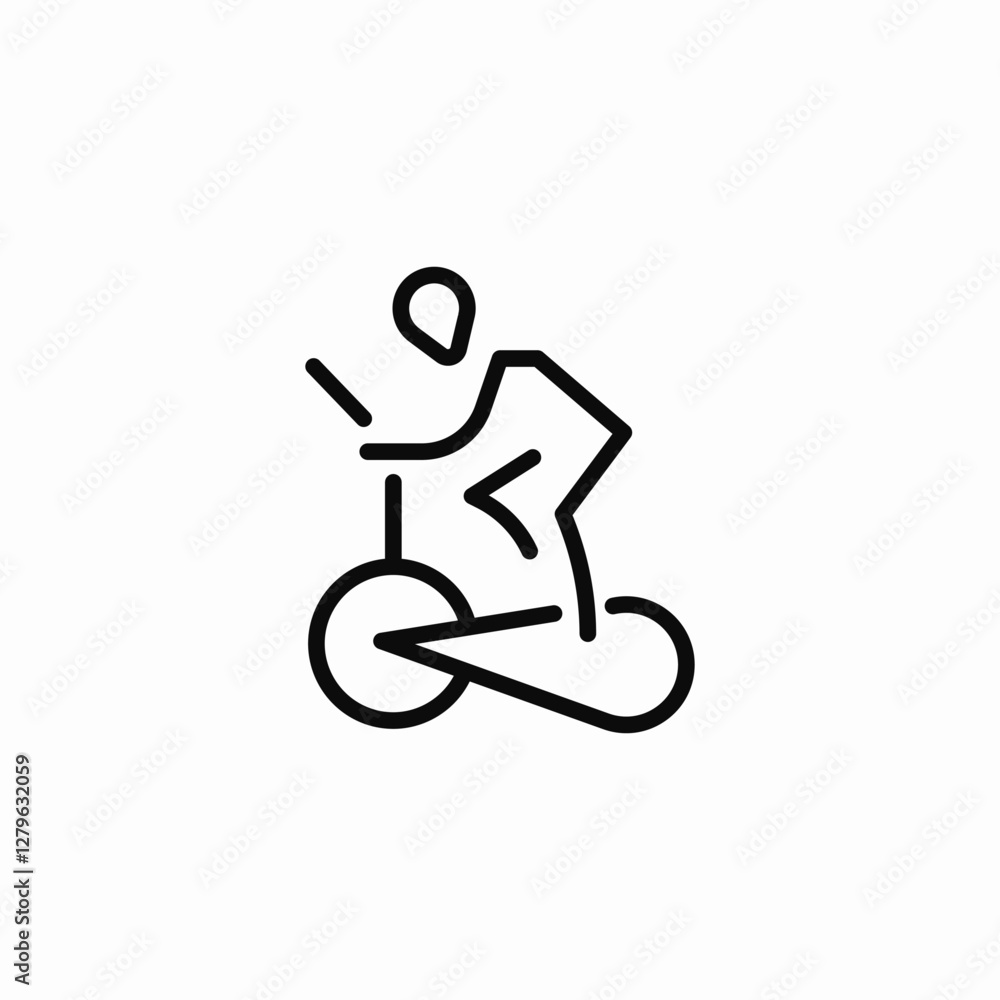 exercise cycling icon sign vector exercise cycling icon sign vector