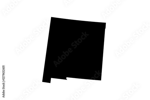 Map of New Mexico state, US