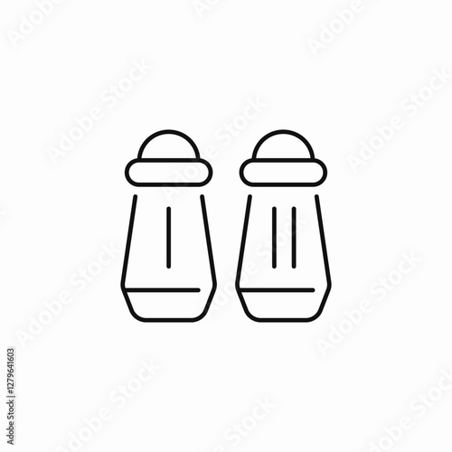 pepper salt shaker icon sign vector