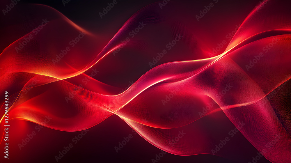 Líneas onduladas abstractas en rojo y naranja creando un fondo dinámico con espacio para texto Líneas onduladas abstractas en rojo y naranja creando un fondo dinámico con espacio para texto