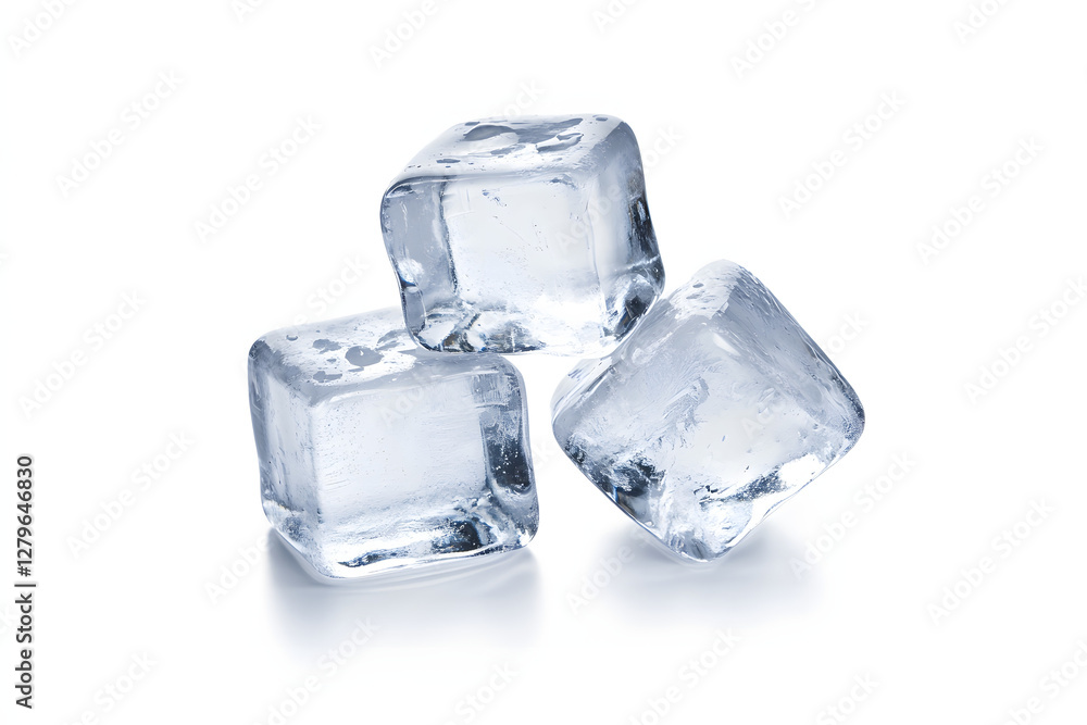 ice cubes isolated on a white background ice cubes isolated on a white background