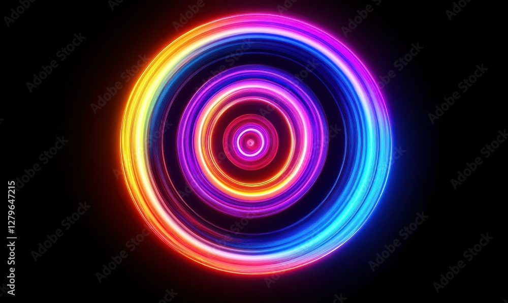 A dynamic spiral of light in vibrant neon colors, symbolizing energy, movement, and creativity. A dynamic spiral of light in vibrant neon colors, symbolizing energy, movement, and creativity.
