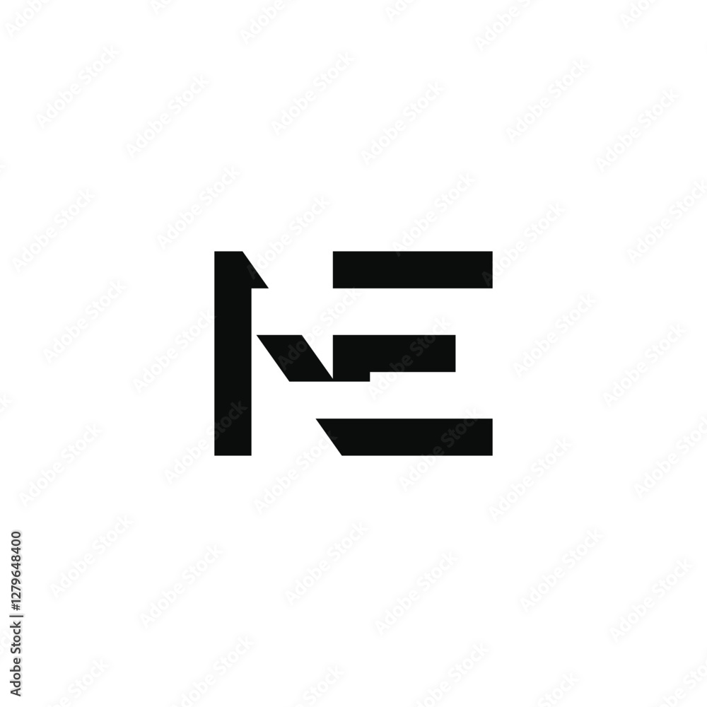 Professional Initial Monogram Logo of EN and NE Letters Professional Initial Monogram Logo of EN and NE Letters