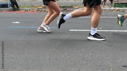 Marathon Läufer in der Stadt