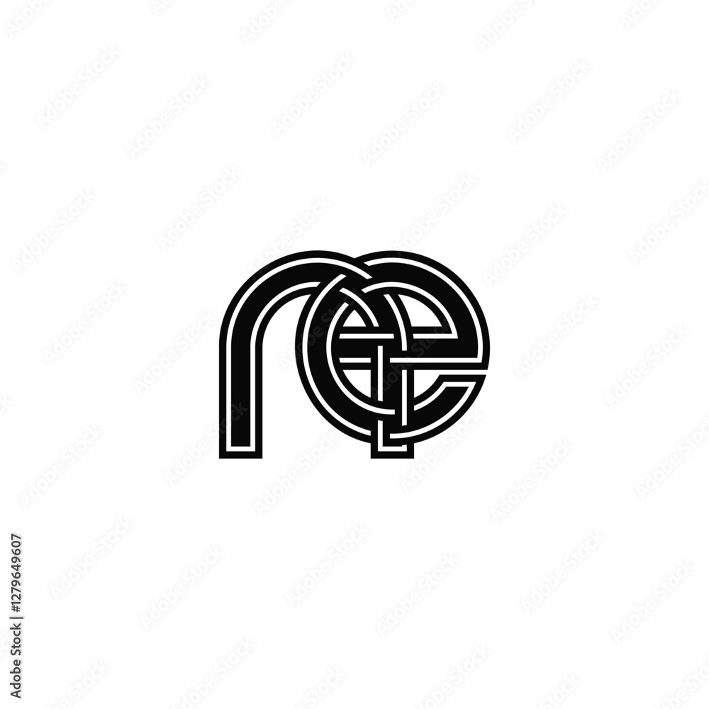 EN NE Monogram Alphabet Letters Logo with a Sophisticated Style EN NE Monogram Alphabet Letters Logo with a Sophisticated Style