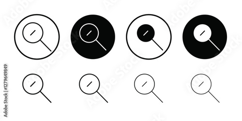 Zoom out icon Thin line flat illustration