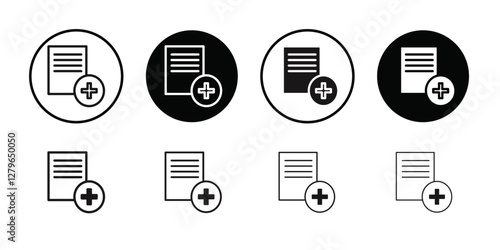 Add new icon Thin line flat illustration