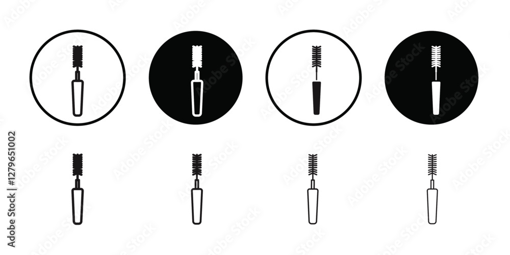 Bottle sweeper cleaning brush icon Thin line flat illustration Bottle sweeper cleaning brush icon Thin line flat illustration