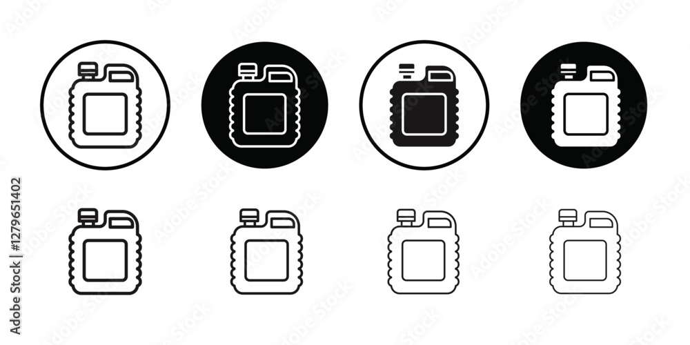 canister of motor oil icon Thin line flat illustration canister of motor oil icon Thin line flat illustration