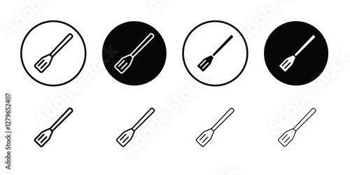 Cooking spatula icon Thin line flat illustration