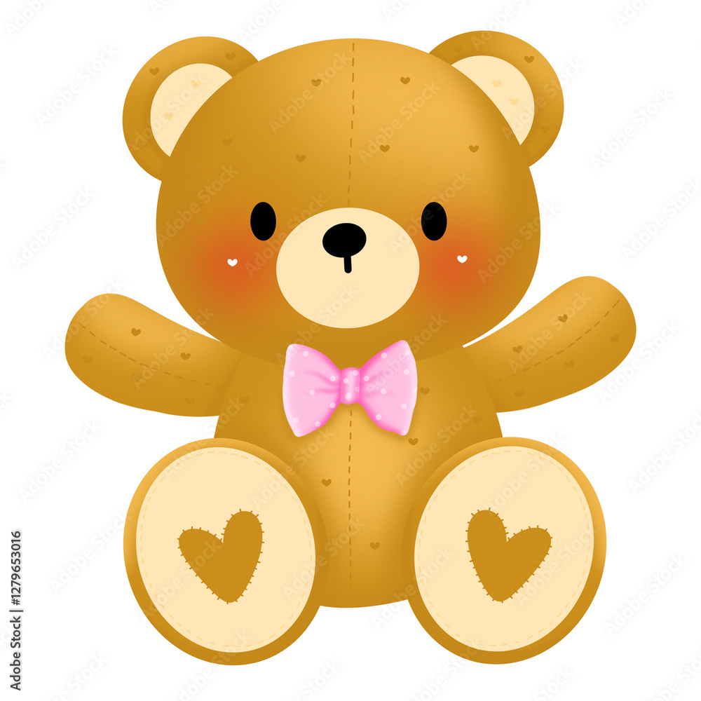 Obraz premium Baby girl,Baby Bear,It’s a girl Clipart 