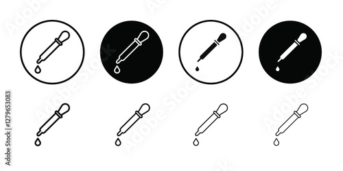 Dropper icon Thin line flat illustration