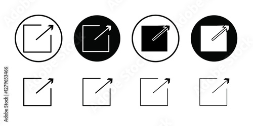 External link icon Thin line flat illustration