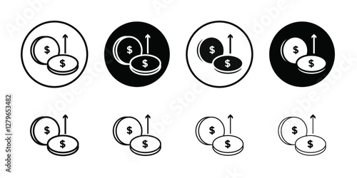 Expensive icon Thin line flat illustration