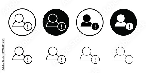 Fake account icon Thin line flat illustration