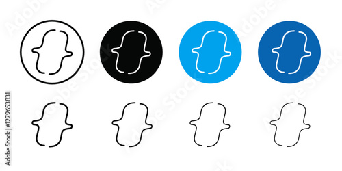 Font brackets icon Thin line flat illustration
